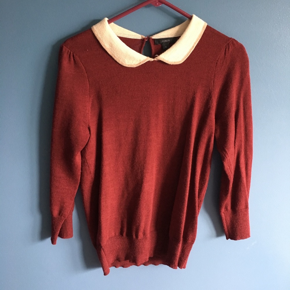 Jcrew alpaca/wool burgundy sweater